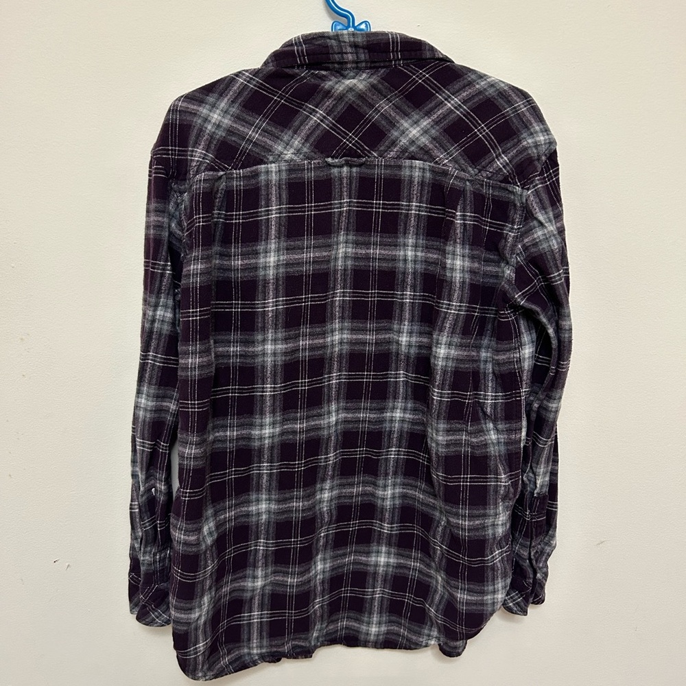 TNA boyfriend plaid oversized flannel size medium cottagecore loungewear casual - Picture 5 of 5